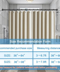Black Adjustable Shower Curtain Rod 36 To 84 Inches Stainless Steel Non Rust Spring Tension in bathroom setting