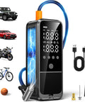 160 PSI Portable Tire Inflator With 6000mAh Battery, LED Light, Built In Tire Gauge And Cordless Design For Cars And Bikes