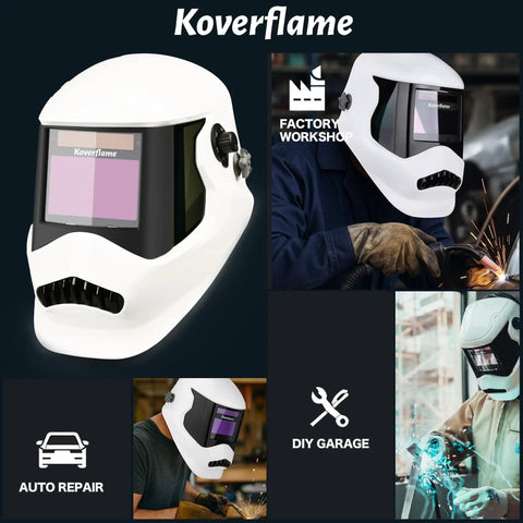Auto Darkening Welding Helmet With True Color Lens ANSI Z87 1 Certified Adjustable Shade 5 To 13