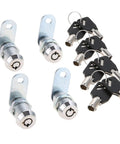 4 Pack Tubular Key Cam Locks Keyed Alike For Mailbox Desk Cabinet Drawer Security, showing locks and keys set.