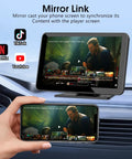 Universal 7 Inch HD CarPlay Screen with wireless CarPlay and Android Auto displaying mirror link function with smartphone