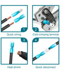 150 Piece Spade Connectors Set With Heat Shrink Terminals 22 To 10 AWG Copper Wire Connectors Male And Female Safe Seal Electrical Kit in use