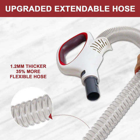 Replacement Hose Handle For Shark Rotator Lift Away Upright Vacuums Pro Series Works With NV500 NV501. Close-up of extendable hose.