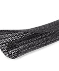 No Sweat 10 Foot 1/2 Inch Black Cable Sleeve Split Wire Loom Tubing rolled up for easy cord management and DIY installs.