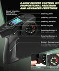 2.4GHz remote control for 1 18 Scale RC Truck 4x4 Off Road Beast with precision steering and multiple functions