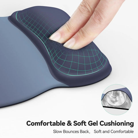 Gel Wrist Rest Mouse Pad With Ergonomic Support For Office And Gaming Non Slip Smooth Surface Cozy Gel Cushion