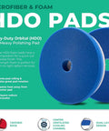 5.5 Inch HDO Blue Foam Heavy Polishing Pad For Paint Correction, Orbital Buffer Pad shown with dual-layer design