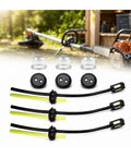 Heavy Duty Fuel Line Repair Kit With Built In Filter For Honda FG110K1AT Lawn Mower Complete Set With Grommets Bulbs And Clean Flow Filters, 3 pack