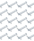 Heavy Duty Multi Hole Clevis Pins 20 Pack With R Clips Five Sixteenths Inch By Two Inch Pins Galvanized Low Carbon Steel Universal Fasteners