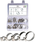 Get This Cool 25 Piece Stainless Steel Hose Clamp Set With Worm Gear Design Perfect For Auto And Home Jobs Ranging From Quarter To Two Inches. 304 steel clamps in storage case, 6-51mm sizes