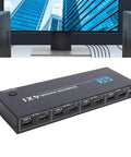Boss Level 8K 60Hz KVM Switch For PC Laptop And Gaming Console Monitor 4 Port USB HDMI with USB ports and HDMI inputs.