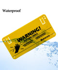 Electric Fence Warning Sign Set 4 Pack Yellow No Touching Safety Signs 9.5 By 4.7 Inches Durable Plastic Waterproof