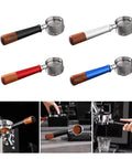 Stainless Steel Bottomless Portafilter Handle for Home Espresso Makers, Durable Filter Holder for Office and Cafe Use, Barista Grade Coffee Tool