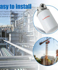Image showing industrial scene with High Flow 25 GPM 250 PSI Spin On Hydraulic Oil Filter Assembly, emphasizing easy installation.
