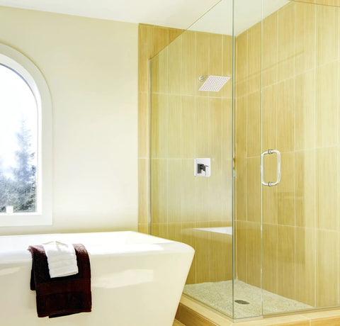 Bathroom with Single Handle Valve Trim For Bathroom In Satin Nickel Finish With Brass Waterways Includes Handle And Escutcheon No Flange Valve