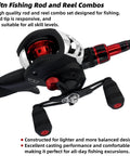5 Foot Baitcasting Rod And Reel Combo With Durable Fiberglass Telescopic Rod Right Hand Reel All In One Fishing Kit