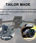 Before and after of Mavic 3 Pro signal cable replacement with gimbal signal cable replacement for image transmission repair