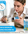 Clear Odorless Sewing Machine Oil and Cleaning Kit with Applicator and Brush, ISO VG 10 Low Viscosity Lubricant, 4oz bottle