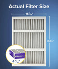 Allergen Buster Electrostatic Air Filter 16x20x4 15.88x19.88x4.31 Inches MERV 12 MPR 1550 Two Pack measured size