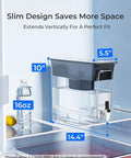 Slim Water Filter Dispenser For Home Use 35 Cup Pitcher With 200 Gallon Long Life Filter Reduces Chlorine PFOA PFOS And More BPA Free