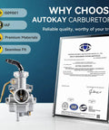 PZ20 Carburetor For 49cc 70cc 90cc 100cc 110cc And 125cc Chinese ATVs Go Karts Dirt Bikes 4 Stroke Drop In Replacement Kit With Gasket