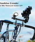 Carbon Fiber Handlebar Extender 9.45 Inch Long Cross Bar 22mm Diameter For Bike Motorcycle Setup With Phone Holder and Spotlight