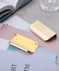Gold Edge Finger Pulls 5 Pack For Kitchen Drawers And Cabinets Slick Aluminum Hardware Featuring Ergonomic Grip on colorful papers.