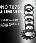 Single Speed Conversion Kit For Shimano HG Freehub With CNC 7075 Aluminum Cog And Spacer Set 5mm 7mm 12mm Stack Display.