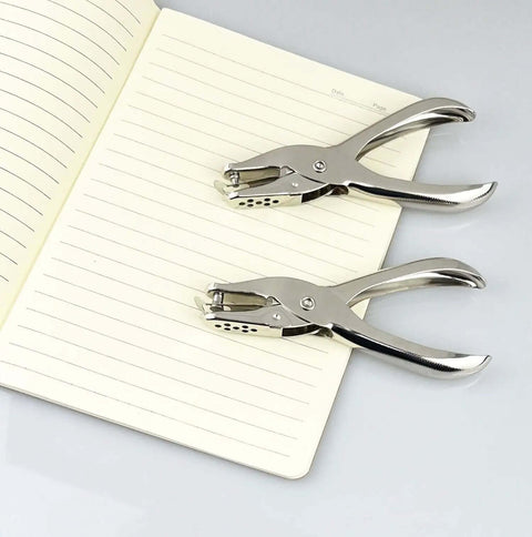 2 Pack Mini Hole Punches 1 Eighth Inch And 1 Quarter Inch Handheld Circular Paper Punch on notebook