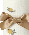 Bed Rail Teething Protector For Sides And Corners, Breathable Cotton Gauze Cover Keeps Gums Safe And Dry with lemon design