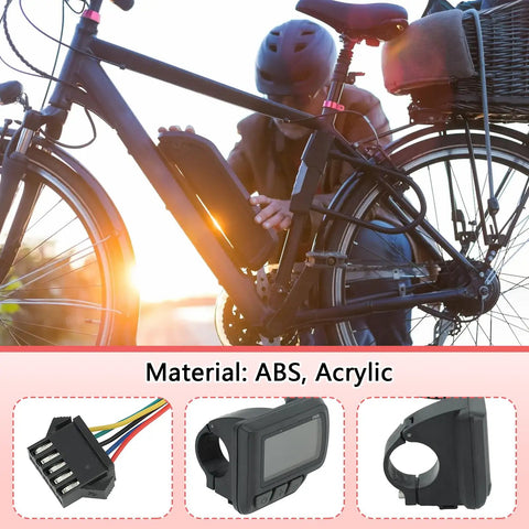 Electric Bike Controller LCD Display Kit For 24V 36V And 48V Systems 1000W To 1500W Motors 30A Sine Wave Controller With EN06 LCD Plug And Play All In One Complete Kit For E Bikes And Scooters Three Mode Operation