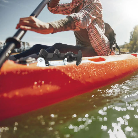 Two Pack Flexible Rubber T Handle Draw Latches with Vibration Reduction on a kayak