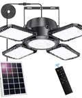 Lit Solar Powered Shed Light With 176 LEDs Motion Sensor Remote Five Lighting Modes For Indoor Outdoor Use Daytime Use Auto On All Day Great For Shed Gazebo Barn Garage Home