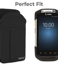 Rugged Scanner Holster For TC77 TC70x TC75x TC70 TC75 TC72 M60 MC67 Handheld Barcode Readers Built To Last Beefy Canvas Case With Metal Clip And Belt Loops Dual Carry Option Vertical Or Horizontal next to Zebra scanner