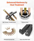 Image of 36 Piece Bearing Puller Set With 3 Jaw Hook Pullers showcasing threaded screws, claws, extension rods, and puller heads