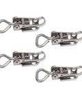 4-Pack Heavy Duty Stainless Steel Toggle Catch Latch Lock Clamp for Secure Cabinet Doors, Waterproof 304 Stainless shown on white background