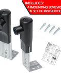 Safe T Beam Replacement Kit For Garage Doors With UL Solutions Certified Safety Beams Includes Sender And Receiver shown with screws and instructions