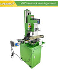 IntSupermai 1500W Brushless Vertical Mill Drill Machine R8 Taper 50-2250 RPM Variable Speed with adjustable headstock and digital display.