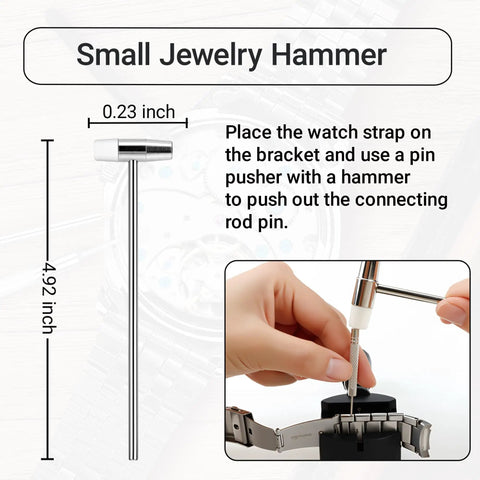 Watch Link Removal Kit 19 In 1 For Strap Length Adjustment At Home Diy Gear With Removal Tool Hammer Cleaning Cloth Spare Needle And User Manual For Quick At Home Adjustments