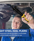 Heavy Duty Steel Stud Crimper Pliers Framing Tool For Fixing Light Steel Keels With 0.5-0.8mm Wall Thickness Hole Punch Included