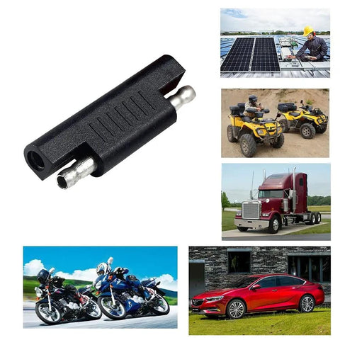 Polarity Reversing Adapter Connector 2 Pin Switching Quick Disconnect For SAE Extension Cables, Perfect For Solar Panels, Automotive Battery Maintainer And Power Chargers, 2 Pack