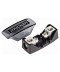 46FHS FHA Fuse Holder Single AFS for Car Audio Hookups with Versa Gauge Connection Points, shown open with cover