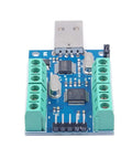 Front view of USB 10 Channel 12 Bit Data Acquisition Module With Onboard STM32 MCU And CH340 USB To Serial Interface