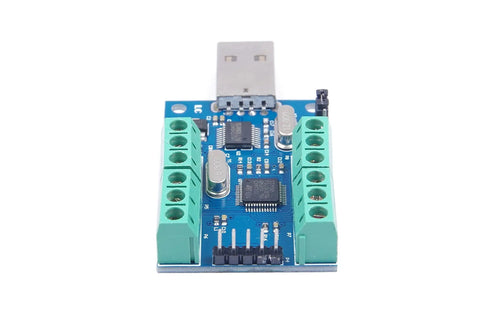 Front view of USB 10 Channel 12 Bit Data Acquisition Module With Onboard STM32 MCU And CH340 USB To Serial Interface