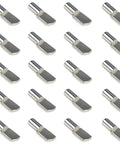 Heavy Duty Nickel Plated Cabinet Shelf Pegs Spoon Shape Zero Wobble Shelf Stabilizers For Bulletproof Wood Boards, 5mm diameter