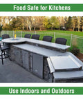 Outdoor kitchen with concrete countertop sealed with Concrete Countertop Sealer For DIY Kitchens And Surfaces, Food Safe Finish