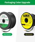 Packaging color upgrade for Low Voltage Direct Burial Landscape Lighting Wire Spool 200 Feet 10 Gauge 2 Conductor Cable.