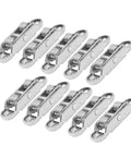 20Pcs Slick Sliding Window Track Rollers for PVC Doors and Windows, Flexible Tandem Pulleys with Double Flat Wheels, metallic design
