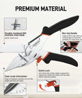 Product view of Angle Miter Shears Cutter For Molding And Trim, Adjustable 45 To 135 Degrees With Safety Lock, Durable Stainless Steel Blades.
