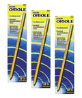 Heavy Hitter Yellow Number Two Pencils Presharpened For Butter Smooth Writing Commercial Grade Woodcase with Break Resistant Core and Latex Free Erasers in packaging.